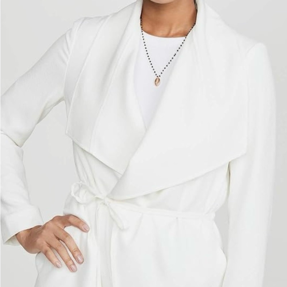 Club Monaco White Wrap Coat